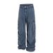 American Street Unisex High Street Heavy Industries Premium Multi-Pocket Design Retro Men's Loose Jeans_mkmklike.com