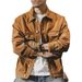 Men's Vintage Washed Denim Jacket Retro Workwear Coat With Relaxed Fit For Casual Wear_mkmklike.com