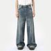 New Product, American High Street Destruction Wind Worn Mopping Washed Jeans_mkmklike.com