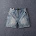 Men's Clothing Pure Cotton Three Quarter Jeans Retro Washed Old Fashioned Slim Straight Casual Shorts_mkmklike.com