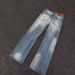 Vintage Washed Blue Denim Jeans For Men & Women - Relaxed Fit Straight Leg Casual Trousers With Ripple Effect_mkmklike.com