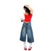 Vintage Blue High Waisted Capri Jeans For Women - Retro Straight Leg Denim Pants For Petite & Pear Shape_mkmklike.com