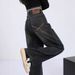 Retro High-Waisted Wide-Leg Jeans For Women, 2025 New Spring/Autumn Style, Petite American Loose Fit Narrow Straight_mkmklike.com