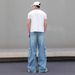 Unisex Loose Casual Wide Leg Cargo Pants American High Street Style Washed Multi Pocket Curved Jeans Trendy_mkmklike.com
