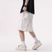 HME Men's Denim Shorts for Summer European And American Style High Street Trendy Heavyweight Graffiti Loose Casual 5 Point Cross Border_mkmklike.com