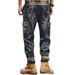 Men's Clothing Trendy Men's Summer Jeans Hip Hop High Street Style Cool Trousers Personalized Letter Design Fashion_mkmklike.com