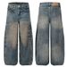 Men's Clothing Retro Blue Design Loose Scimitar Jeans_mkmklike.com