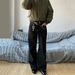 Men's Clothing Retro Original Black Wide Leg Jeans Casual Loose Denim Straight Long Pants_mkmklike.com