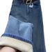 Blue Fleece-Lined Thickened Straight-Leg Jeans Petite Women, New Autumn And Winter High-Waisted Slimming Wide-Leg Pants_mkmklike.com