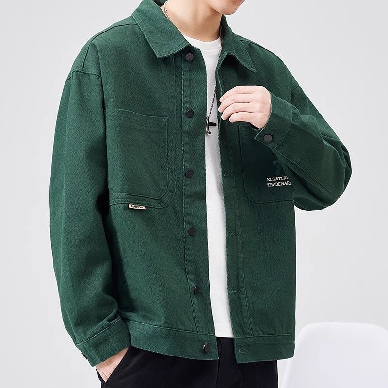 Loom Italy 2025 New Casual Denim Loose American Workwear Jacket Men Spring Autumn Coat_mkmklike.com