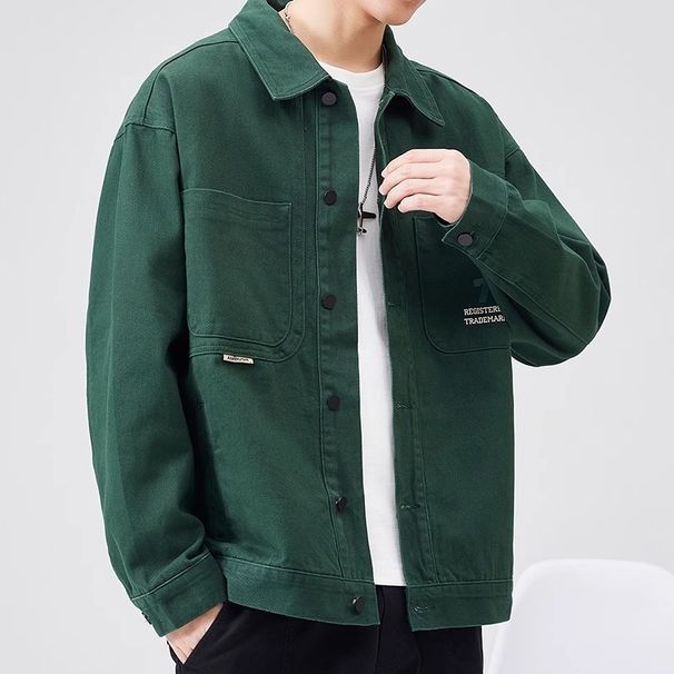 Loom Italy 2025 New Casual Denim Loose American Workwear Jacket Men Spring Autumn Coat_mkmklike.com