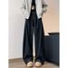 Denim Black Scimitar Jeans Men's Spring And Autumn Cleanfit Old Money Style Pants Straight Loose Wide Leg Trousers_mkmklike.com