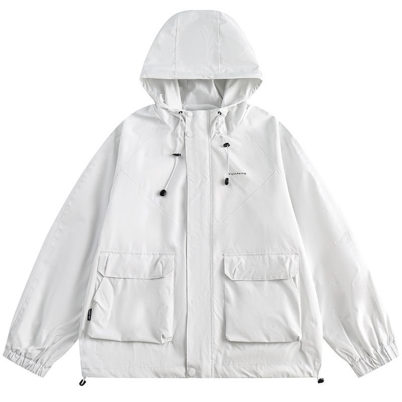 Dopamine Outfit Unisex Large Pocket Waterproof Soft Shell Outdoor Camping Hiking Men's Jacket_mkmklike.com