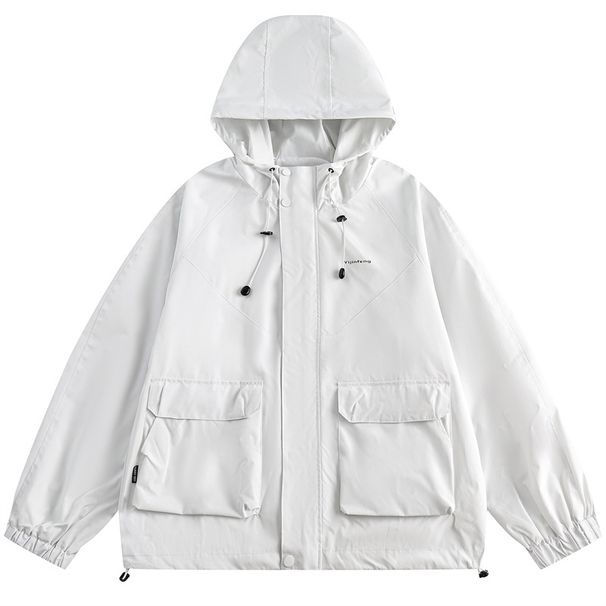 Dopamine Outfit Unisex Large Pocket Waterproof Soft Shell Outdoor Camping Hiking Men's Jacket_mkmklike.com