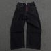 European And American Trendy Brand Y2k Retro Hip Hop Goth Straight Loose Wide-leg Skull Embroidery Washed Jeans Men_mkmklike.com