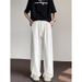 Nordmann White Jeans Men 2025 New Straight Loose Trendy Brand Basic Solid Color Cool Versatile Casual Pants_mkmklike.com