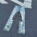Men's Clothing Printing Heavy Process Washed Straight Jeans_mkmklike.com
