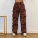 Women's Clothing Fashion Street Style Pocket Diamond Casual Jeans_mkmklike.com