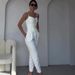 Women's Clothing summer new pure desire sexy hollow strap top casual wide leg pants suit_mkmklike.com