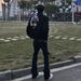 Men's Slim Fit Floor Length Trousers Black Slightly Flared Trendy Jeans American High Street Style Vibe Long Ribbon_mkmklike.com