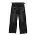 EF JEANS | 2023 Autumn And Winter New Retro Washed Drape Loose Jeans Men's Black Straight Wide-leg Pants_mkmklike.com
