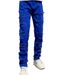 Light Blue Stretch Denim Jeans – Patchwork Layered Straight-Leg Pants For Men & Women Versatile Straight-Leg Fit_mkmklike.com