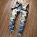 Suitable For All Seasons Pants Washed Ripped Jeans Men Non-Stretch Versatile_mkmklike.com