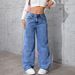 Hot-Selling Jeans For Women Sweet And Spicy Style High-Waisted Wide-Leg Loose Casual Long Pants Cross-Border_mkmklike.com