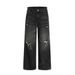 American Style Wahed Vintage Ripped Jean Men' Wide-Leg Floor-Length Pant High Street Cool Looe Straight-Leg_mkmklike.com