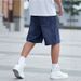 Men's Clothing New Lightweight High-Waisted Slimming Men's Jeans Simple Stylish Loose Straight Leg Five Point Pants Summer Collection_mkmklike.com