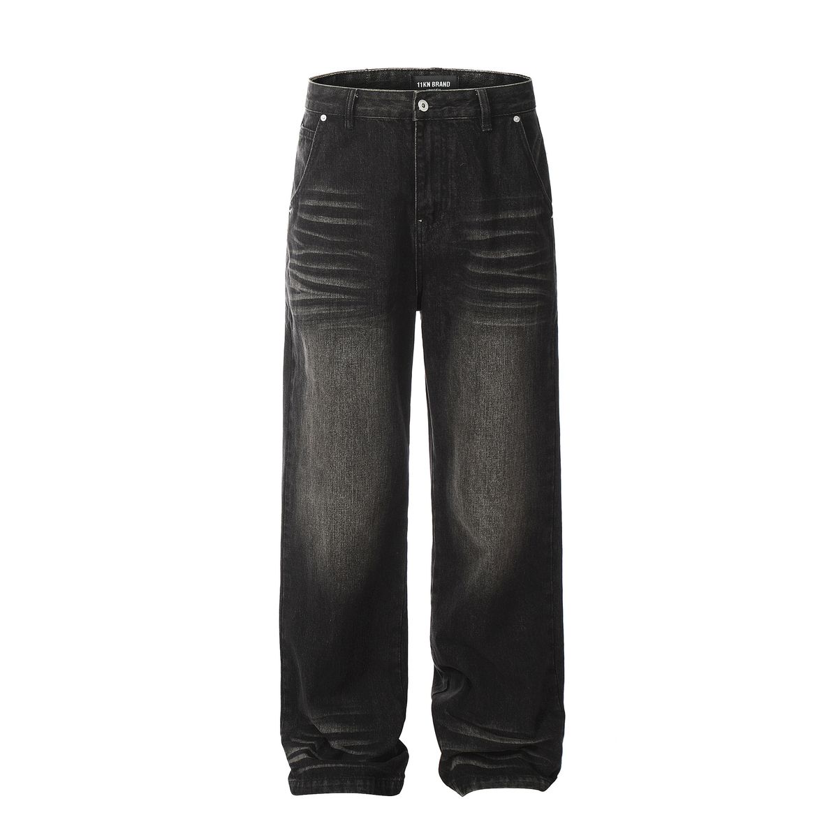 Men's Clothing Washed Retro Straight Old Loose Ins Wide Leg Pants Trendy Jeans_mkmklike.com