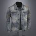 Denim Coat, Spring Autumn Trendy Brand, Casual And Personalized Embroidered Denim Jacket, Men's Slim Fit Jacket_mkmklike.com
