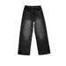 American-style Fashion Gray Niche Washed Wide-leg Jeans For Women 2026, Casual, Relaxed, Loose, Slimming, Trendy Long_mkmklike.com