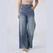 Women's Clothing Slim Fit Stretch Denim Jeans Classic Blue Long Pants Casual Wear_mkmklike.com