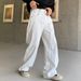 American Style White Straight Leg Jeans For Men & Women - Relaxed Fit High Waist Casual Denim Pants With Classic Washed Look_mkmklike.com