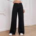 Women's High-Waisted Baggy Straight-Leg Jeans - 90s Vintage Washed Denim Pants, Non-Stretch Black Wide-Leg Trousers For Streetwear_mkmklike.com