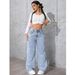 "Retro High-Waisted Jeans – Relaxed Wide-Leg Trousers With Soft Drape & Vintage Wash (90s Style, Comfort Fit, Effortless Silhouette)"_mkmklike.com