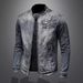 Men's Clothing Lapel Motorcycle Denim Jacket Personality Retro Slim Fit Fashion Tops Casual Coat_mkmklike.com