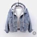 Women's Clothing Velvet Thickened Cotton Cotton Coat Removable Hooded Warm Lambswool Cotton Coat Short Style_mkmklike.com