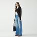 Women's Clothing High End Women's Loose Ripped Jeans Textured Pure Cotton Floor Length Straight Wide Leg Pants For Spring Autumn_mkmklike.com