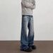 Nordmann European And American High Street Vibes Washed Cat Whiskers Distressed Jeans Men's Retro Slimming Straight-leg Slightly_mkmklike.com