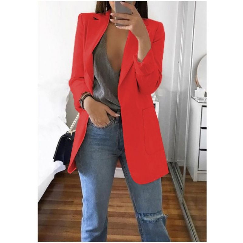 Women's Clothing Fashion Lapel Slim Cardigan Temperament Suit Jacket Women_mkmklike.com