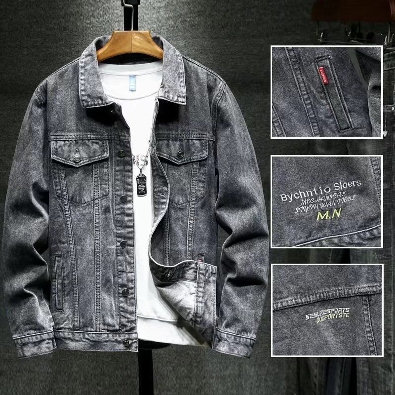 Loom European Station Brand Embroidered Denim Men's Spring New Trendy Stretch Jacket Fashion Versatile Top Trend_mkmklike.com
