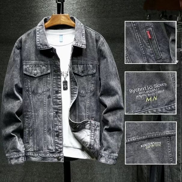 Loom European Station Brand Embroidered Denim Men's Spring New Trendy Stretch Jacket Fashion Versatile Top Trend_mkmklike.com