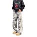 Men's Camouflage Cargo Jeans High Street Straight Leg Logging Pants Trendy Loose Wide Leg Pants For Spring And Autumn_mkmklike.com