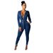High-Waisted Denim Jumpsuit – Slim Fit Sexy Romper For Women (M-Xxl) All-Season Wear Versatile Style_mkmklike.com