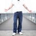 Men's Clothing Men's Crochet Jeans Mid Rise Straight Leg Wide Leg Trousers Elegant Diamond Pattern For Formal & Casual_mkmklike.com