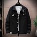 Loom Denim Trendy Brand European And American Style Loose Short Men's Top Fashion 2024 Spring Retro Jacket_mkmklike.com