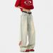 American Striped Splicing Wide-leg Jeans Men's Spring New Trendy Brand Loose Washed Old Straight Wide-leg Trousers_mkmklike.com