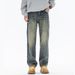 Cleanfit Autumn And Winter New Jeans Men's Fit Straight Tube Loose Plus Size Youth Middle Waist Trendy Retro Washed Eight Tube Xiansen Zhi Clothes_mkmklike.com
